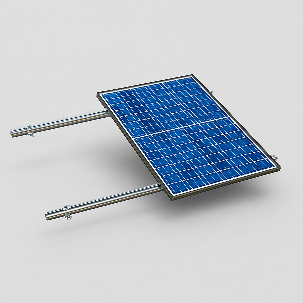 Estructura solar coplanar aluminio chapa 2 paneles