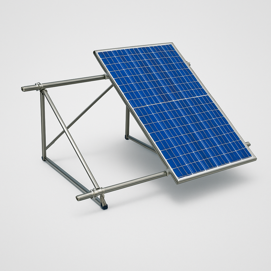 Estructura solar inclinada aluminio 6 paneles