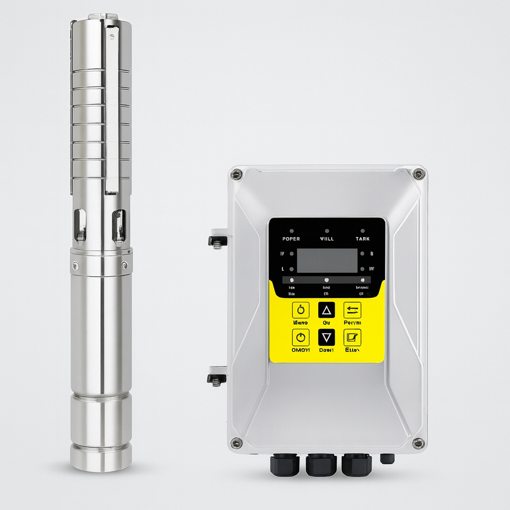 Bomba solar híbrida TierSun PRO 6-12 con controladora AC DC presión